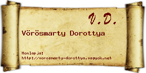 Vörösmarty Dorottya névjegykártya
