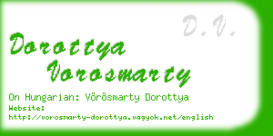 dorottya vorosmarty business card